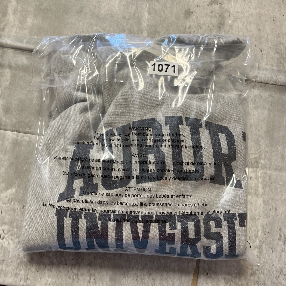 Auburn Tigers Sweatshirt Mens M Blue Heather MV Sport Pro-Weave NCAA - Picture 10 of 10